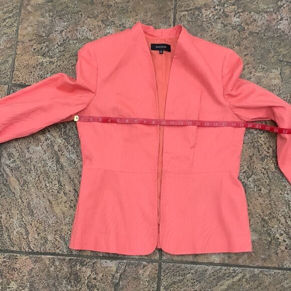 Jones Wear Size 10 Tangerine Snap Waist Rolled Sleeve Woman’s Casual Work Jacket - Picture 6 of 7